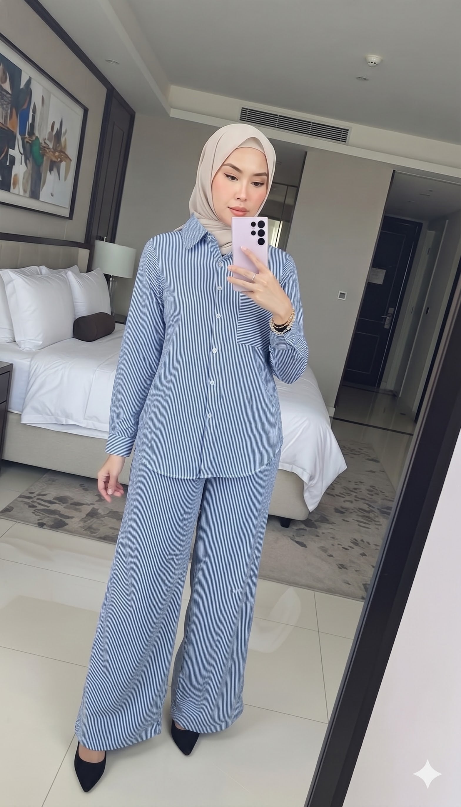 Avery Stripe Pant Set