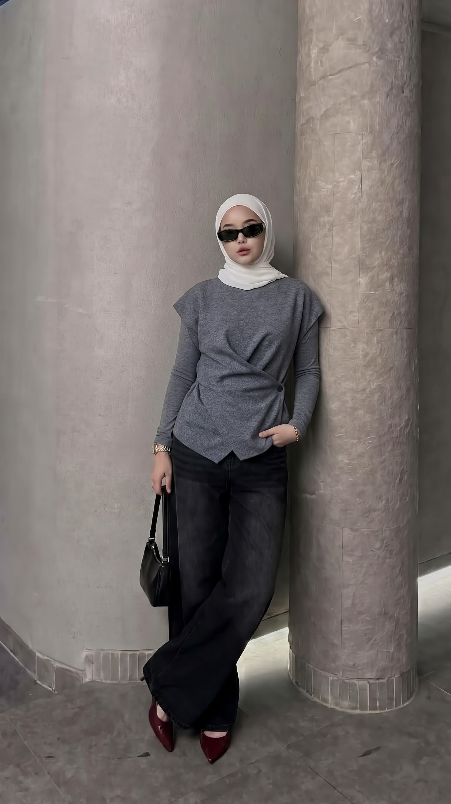 Draped Knit Top
