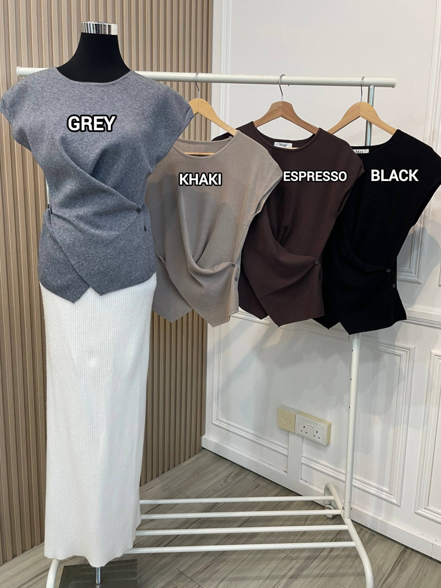 Draped Knit Top