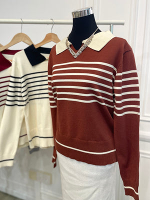 Cristina Stripe Knit Top