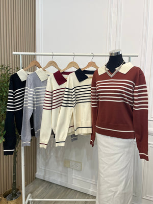 Cristina Stripe Knit Top