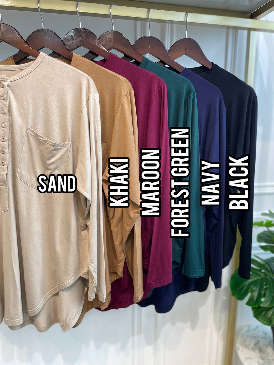 Oversize Button Basic Top