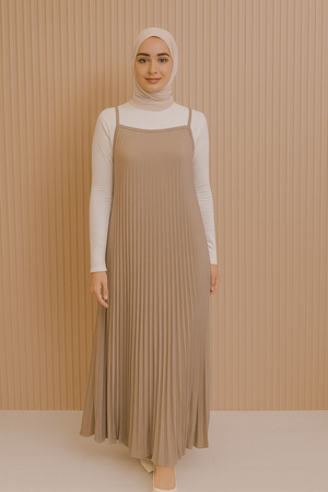 Sleeveless Pleated Dress