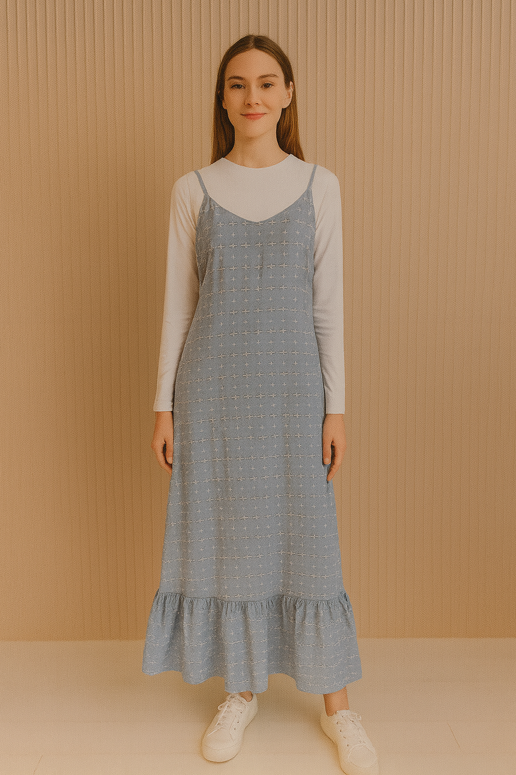 Nelly Eyelet Ruffle Dress