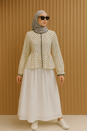 Polka Peplum Top