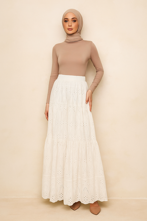 Malia Tiered Eyelet Skirt