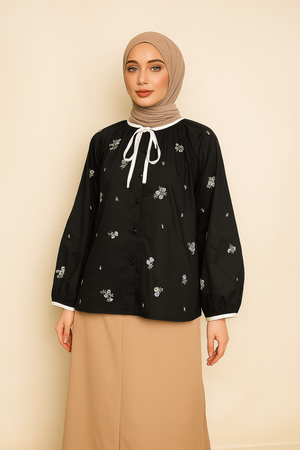 Mila Floral Tie Blouse