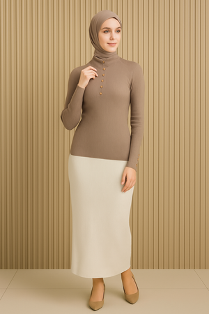 Daisy High Collar Knit Top