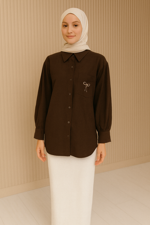 Irina Ribbon Linen Blouse