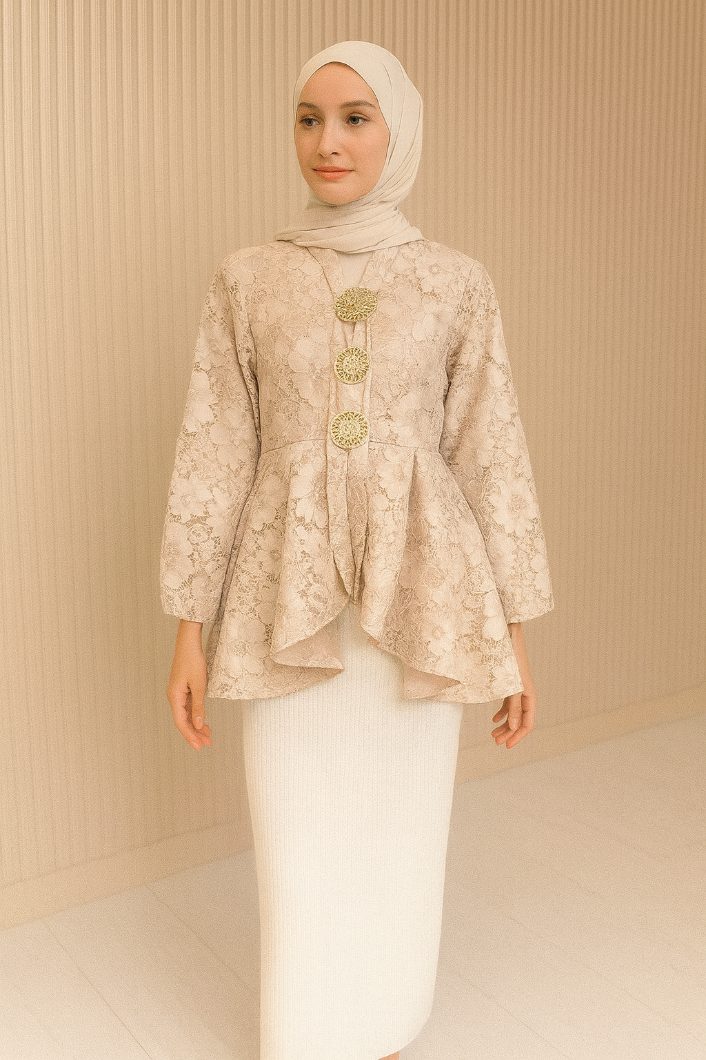 Kebaya Peplum Top