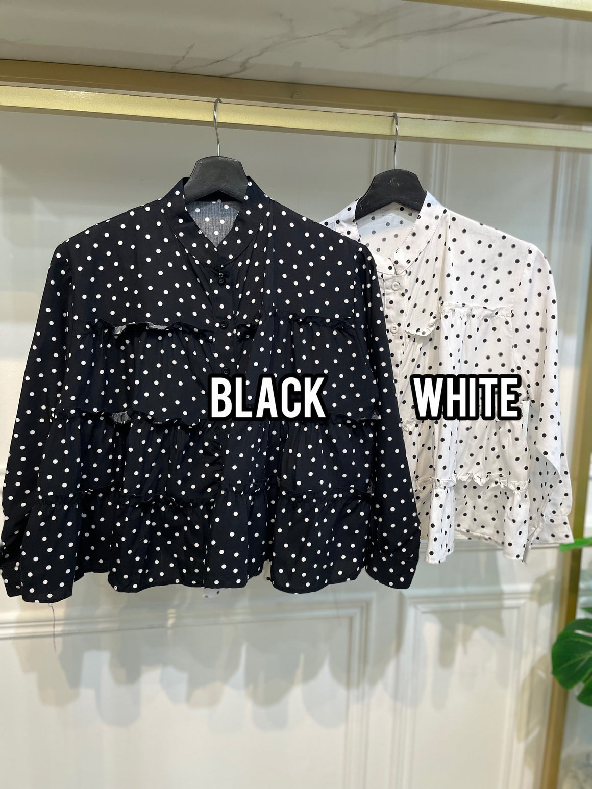 Ruffle Polka Blouse
