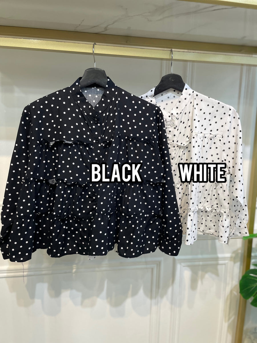 Ruffle Polka Blouse