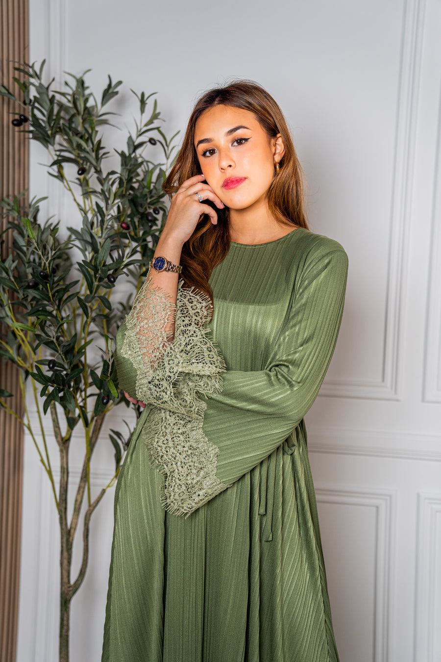 Eid25- Lutfiah Pleated Abaya