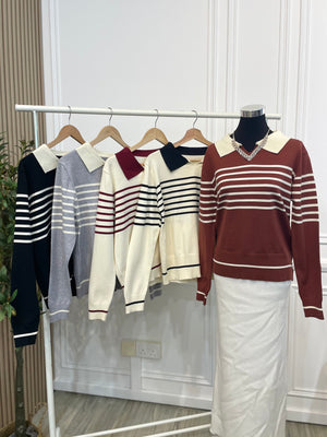 Cristina Stripe Knit Top