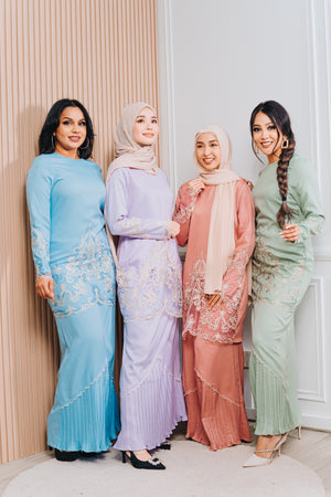 Eid24 - Jasmine Lace Pleated Kurung