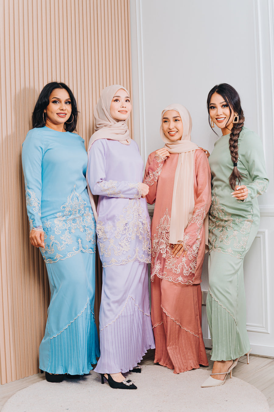 Jasmine Lace Pleated Kurung