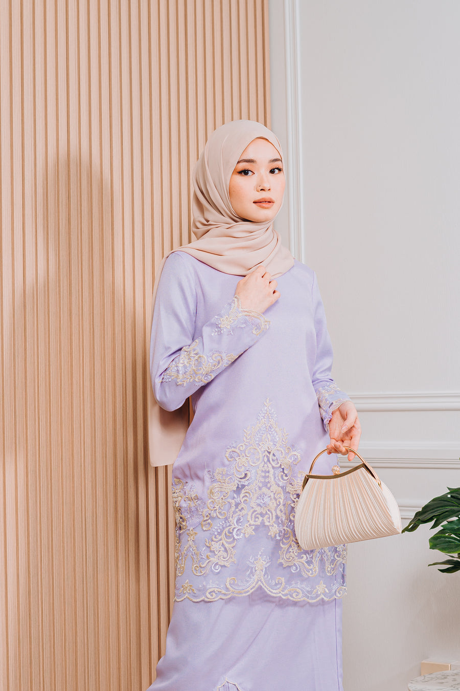 Eid24 - Jasmine Lace Pleated Kurung