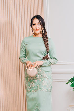 Eid24 - Jasmine Lace Pleated Kurung