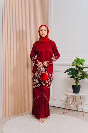 Eid24 - Jasmine Lace Pleated Kurung