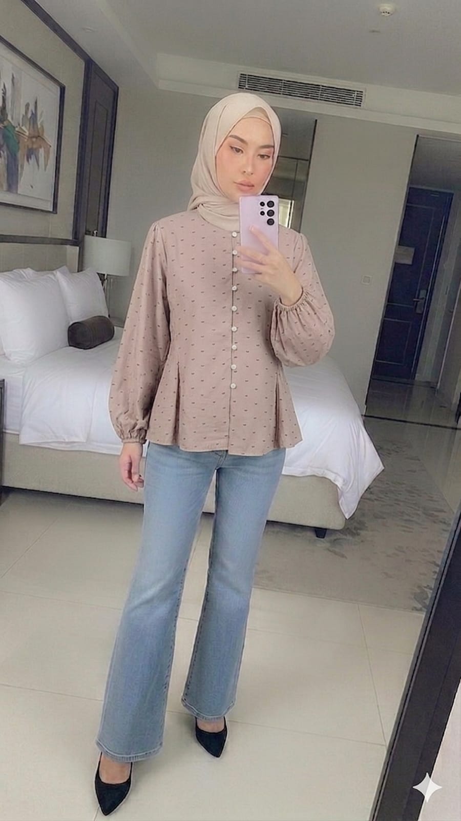 Tyqa Balloon Sleeve Blouse