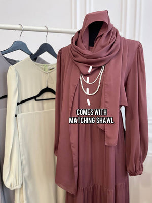 Risa Tiered Dress With Shawl (NLB Own Manufactured)