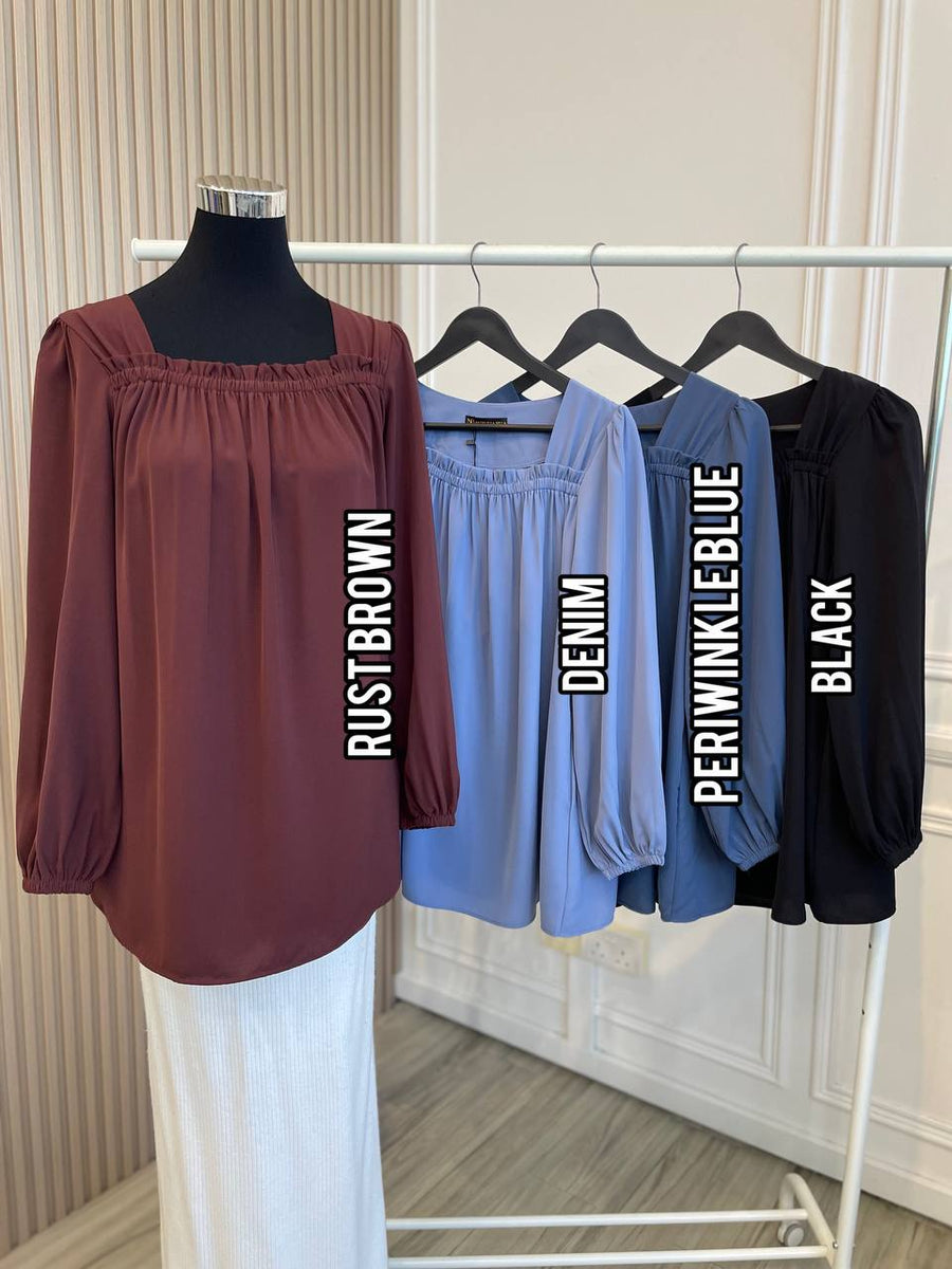 Gathered Flowy Top - (NLB Own Manufactured)