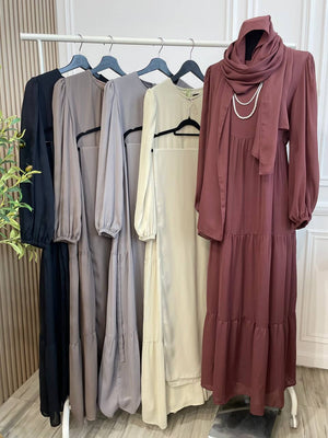 Risa Tiered Dress With Shawl (NLB Own Manufactured)