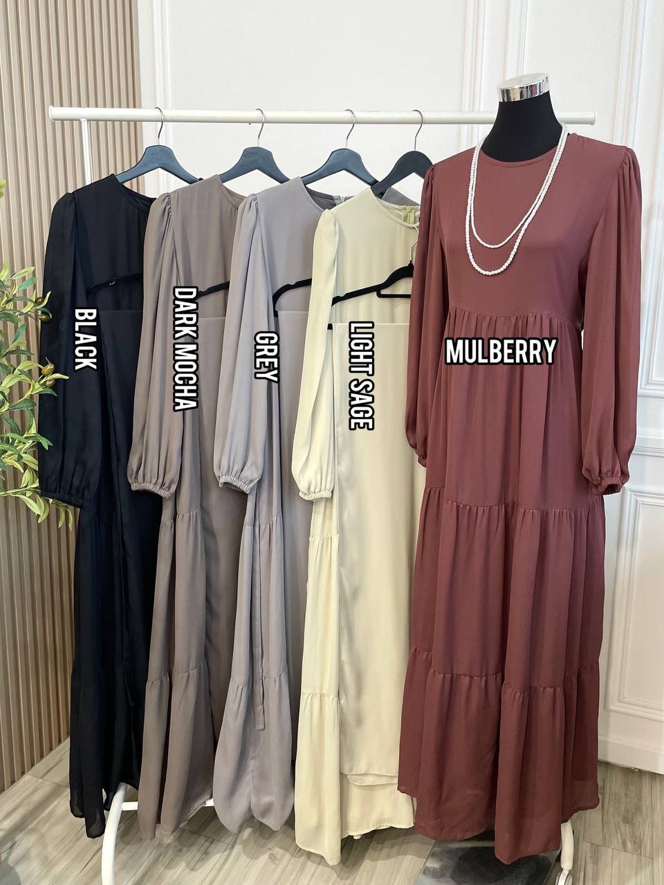 Risa Tiered Dress With Shawl (NLB Own Manufactured)