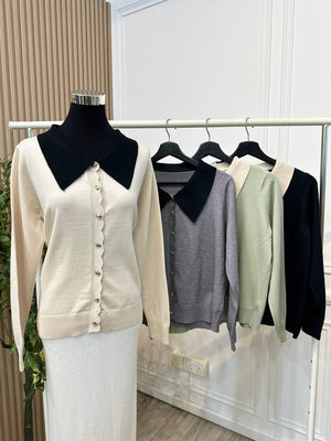Emely Collar Knit Top