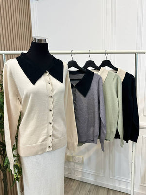 Emely Collar Knit Top