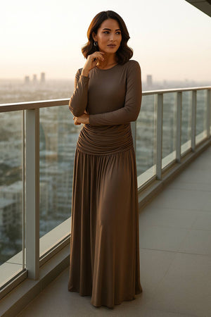 [Back Order] - Aria Ruched Dress (NLB Own Manufactured) - Item arriving on 14th October