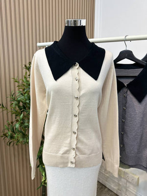 Emely Collar Knit Top