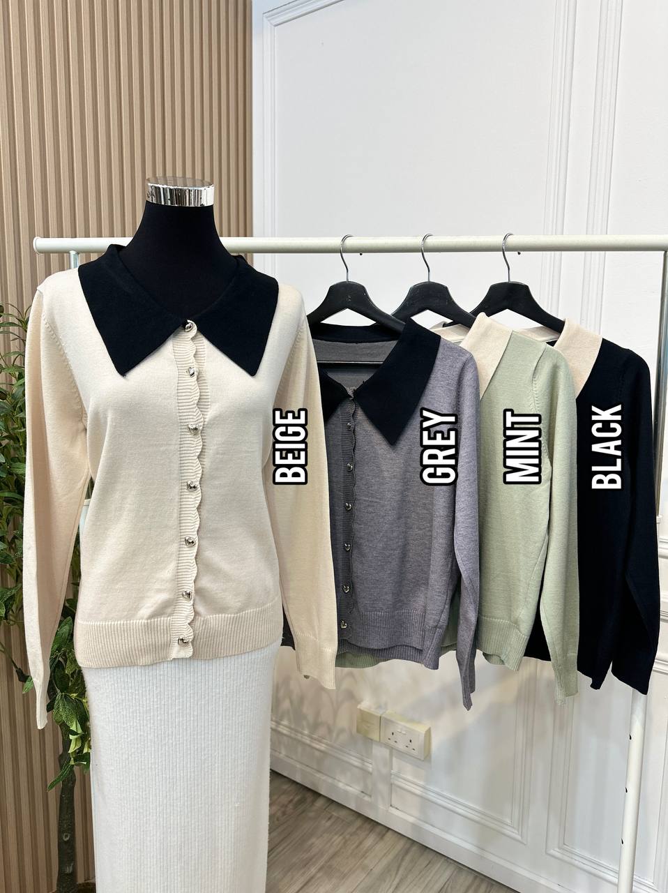 Emely Collar Knit Top