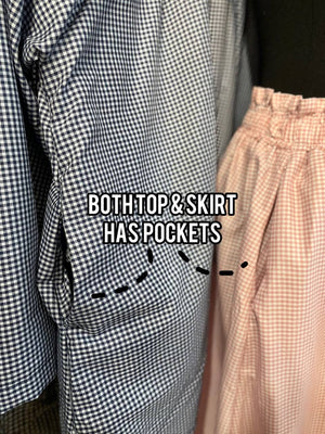 Daphne Checkered Skirt Set