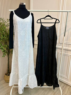 Tiara Eyelet Ruffle Dress