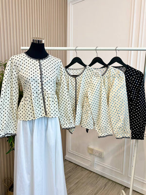 Polka Peplum Top
