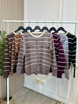 Ariana Stripe Knit Top