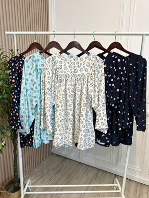 N Printed Babydoll Top