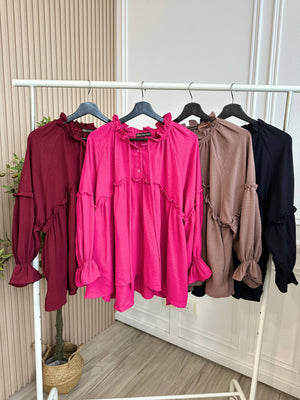 Ruffle Flowy Top - (NLB Own Manufactured)