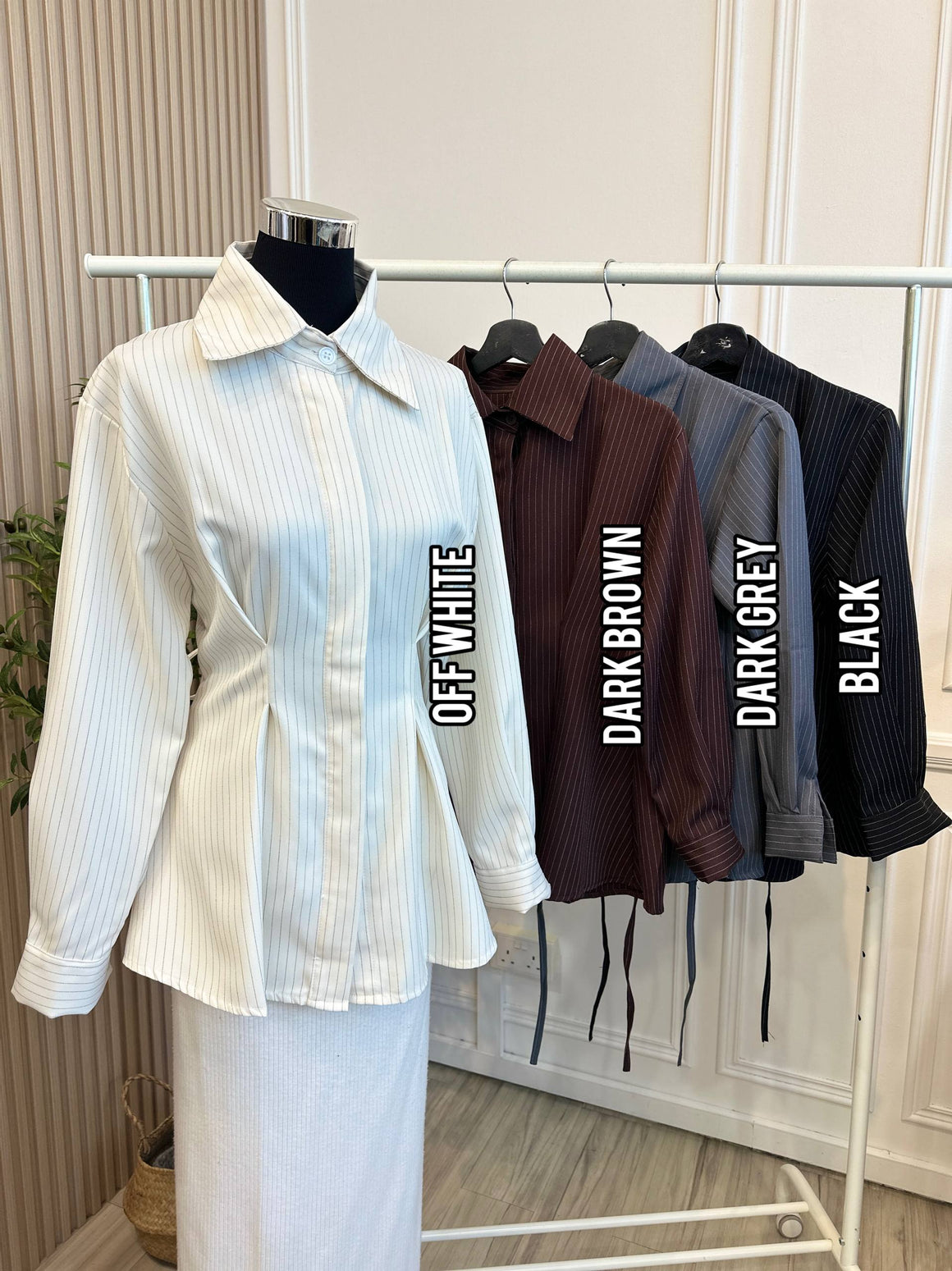 Angie Stripe Tie-Back Blouse