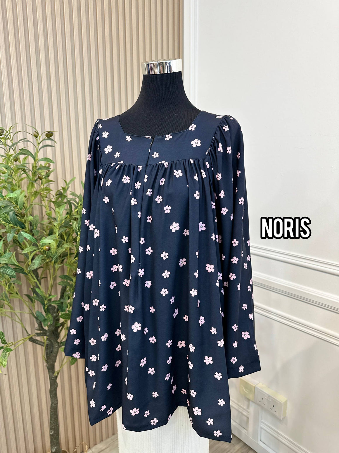 N Printed Babydoll Top