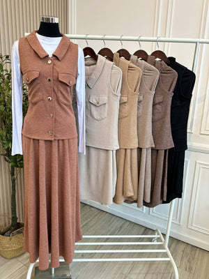 Vest Skirt Set