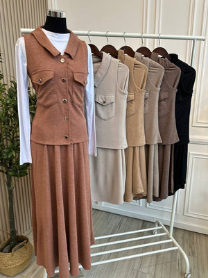 Vest Skirt Set