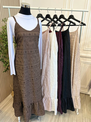 Nadia Eyelet Sleeveless Dress