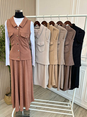 Vest Skirt Set