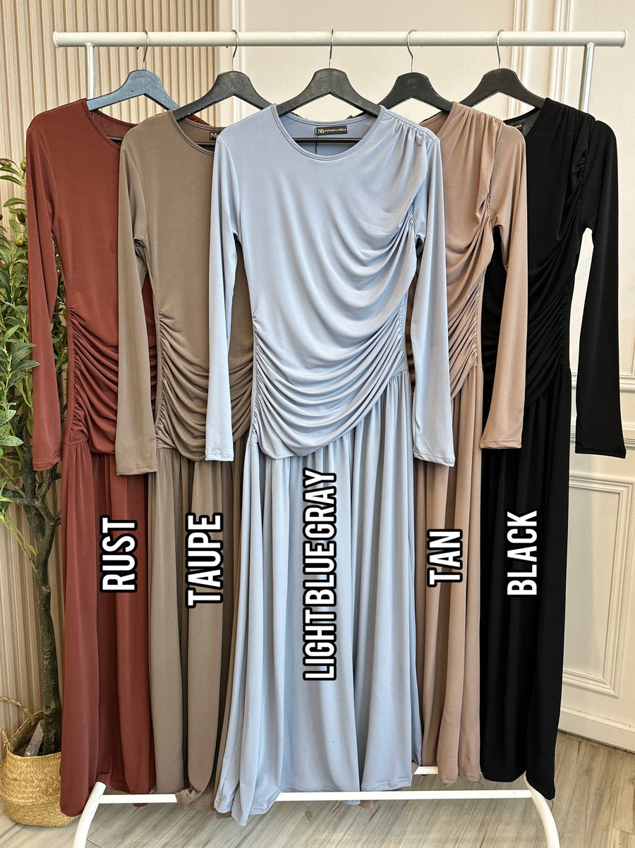 [Back Order] - Aria Ruched Dress (NLB Own Manufactured) - Item arriving on 14th October
