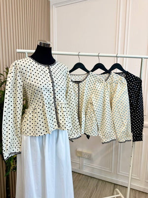 Polka Peplum Top
