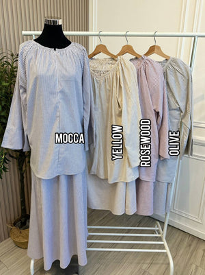 Emel Stripe Skirt Set