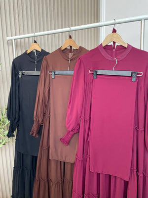 Aluna Tiered Dress Set (comes with bawal)
