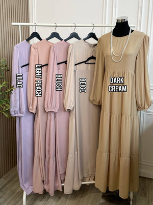 Risa Tiered Dress With Shawl (NLB Own Manufactured)